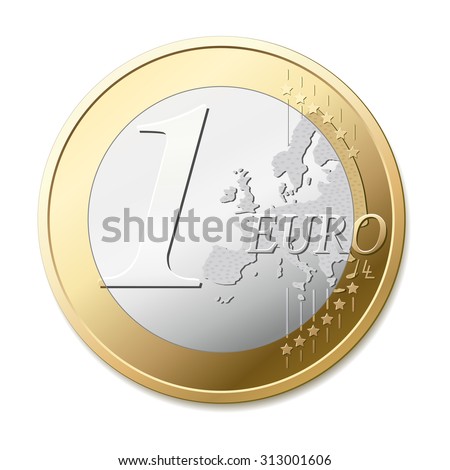 Euro coin vector