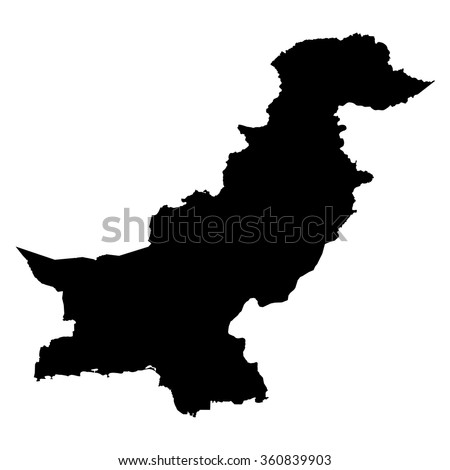 Pakistan map on white background vector