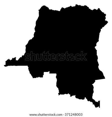 Democratic Republic of Congo map on white background vector