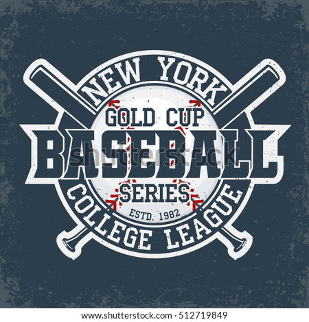 Vintage t-shirt graphic design,  grange print stamp, baseball typography emblem, Creative sports logo, Vector