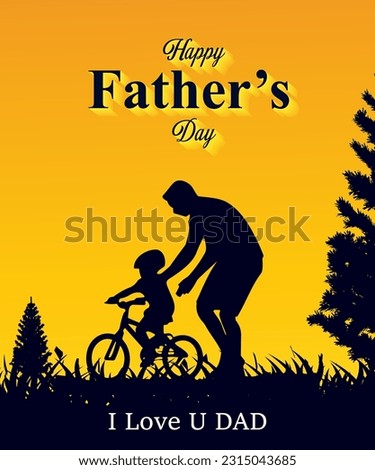 
Vector fathers day  instagram twitter post banner design.