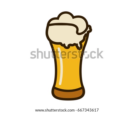 Modern Creative American Map Logo - American Beer Glass