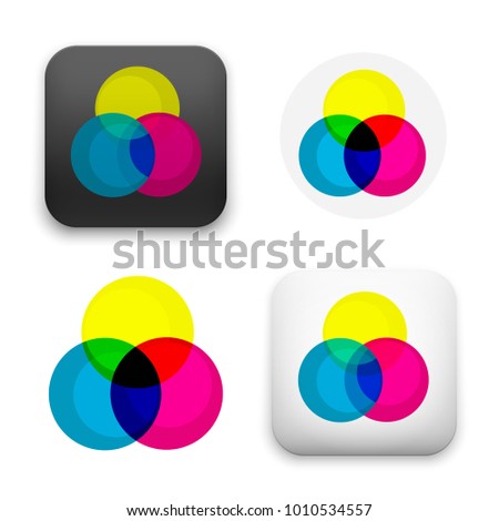 flat Vector icon - illustration of RGB colors icon