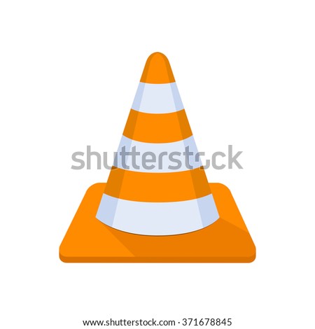 flat Vector icon - illustration of Cone icon isolated on white