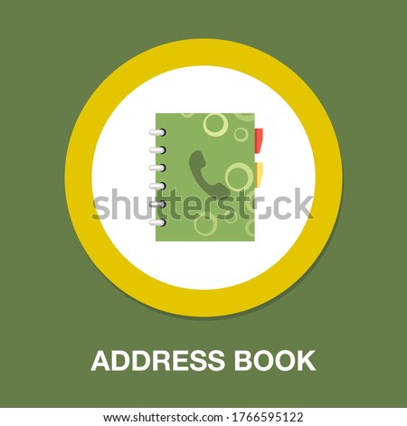 Address book flat icon, contacts and notebook, phone book sign, vector graphics, a flat vector eps 10