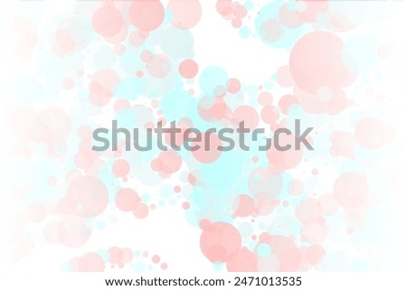 Elegant background, bokeh effect. Pink and green-mont colour. Vector illustration Pattern with circles of different scale and transparency with overlap. Pattern for banners, web pages, ads, Wallpapers