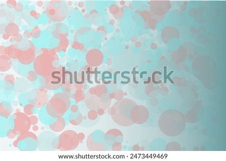 Elegant background, bokeh effect. Pink and green-mont colour. Vector illustration Pattern with circles of different scale and transparency with overlap. Pattern for banners, web pages, ads, Wallpapers