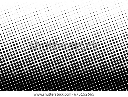 Halftone background. Comic dotted pattern. Pop art style. Backdrop with circles, dots, rounds design element for web banners, posters, cards, Wallpaper, sites. Black, white color. Vector illustration 