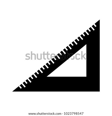 math triangle ruler icon