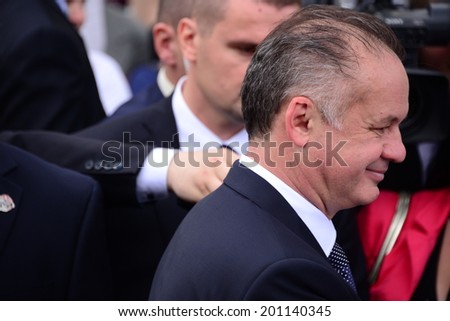 BRATISLAVA, SLOVAKIA - JUNE 15, 2014 Presidential inauguration of Andrej Kiska on June 15, 2014 in Bratislava, Slovakia.