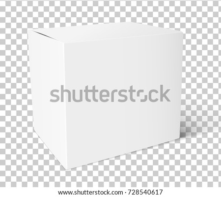Vector blank box isolated on transparent background