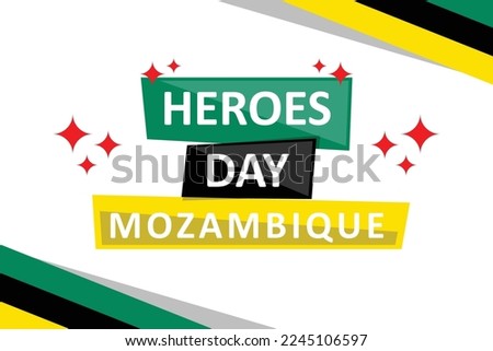 Heroes Day Mozambique background. Vector illustration design.