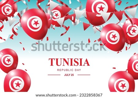 Tunisia Republic Day background. Civic Historical. Vector illustration.Bel 