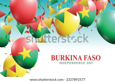 Burkina Faso Independence Day background. Vector illustration.