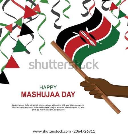 Kenya Mashujaa Day background. Appreciation Historical. Vector illustration.