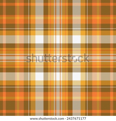 Tartan plaid pattern with texture and warm color. Vector illustration.