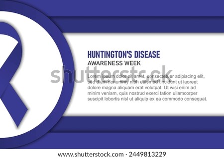 Huntingtons Disease Awareness Week background. Vector illustration.