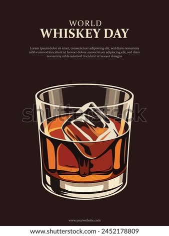 World Whiskey Day background. Vector illustration.