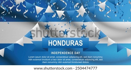 Honduras Independence Day background. Vector illustration.