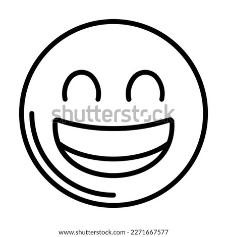 Beaming Face with Smiling Eyes Icon Design For Personal And Commercial Use