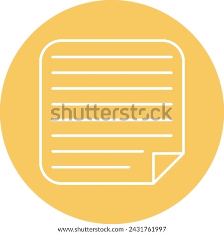 Sticky Note Vector Line Circle Icon