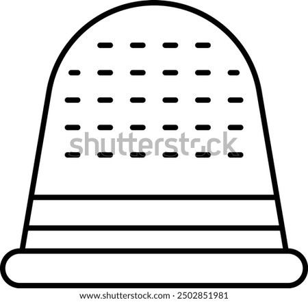 Sewing Thimble Icon Design For Personal and Commerial Use