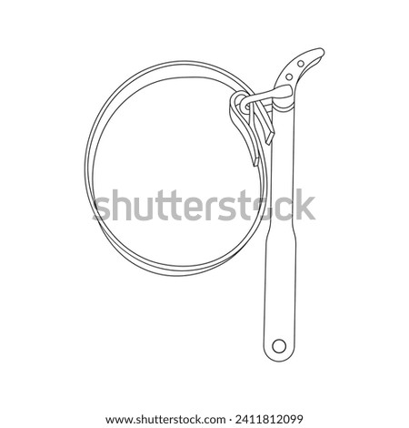 Hand drawn Kids drawing Cartoon Vector illustration oil filter wrench icon Isolated on White Background
