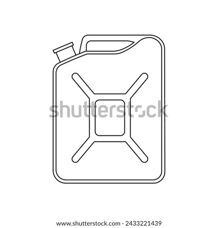 Hand drawn Kids drawing Cartoon Vector illustration gas can icon Isolated on White Background