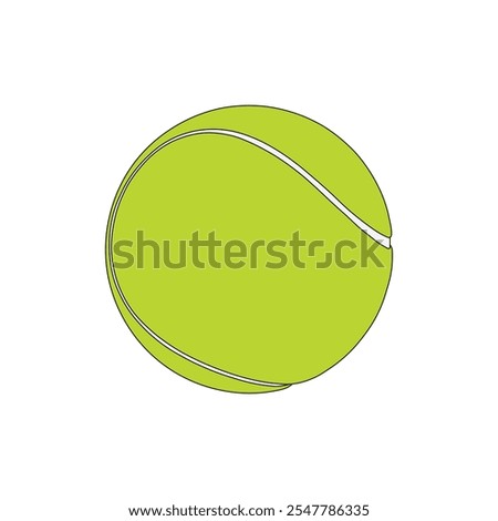 kids drawing tenis ball cartoon isolated