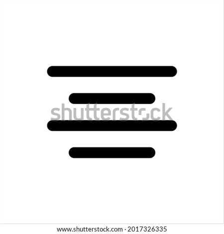 Centre align icon vector isolated on white background