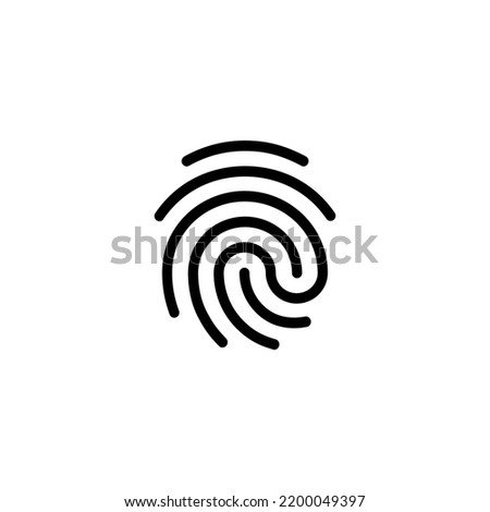 Finger print vector icon isolated on white background