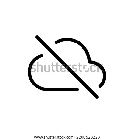 Cloud offline vector icon isolated on white background