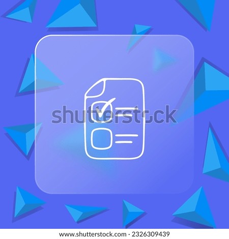 Numbered List Icon. Organization, structure, clarity, sequence, prioritization, step-by-step instructions. Glassmorphism style. Vector line icon