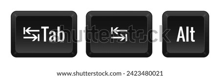 Key combination Alt tab line icon. Sleek, efficient, technology, user-friendly, typing, modern layout, innovation. Vector linear icon for business and advertising