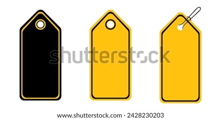 Labels. Discount, price tag, pentagonal shape, empty, space for your text, sale, shopping, store, boutique, place, blank, sell, purchase, buy, buyer, customer. Vector illustration