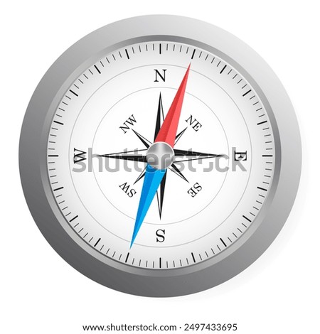 Compass. Land, sea, navigation, geography, cartography, terrain orientation, north, south, west, east, build a route, travel, traveler, tourism, journey, hand, space, needle, sailor, dial, face