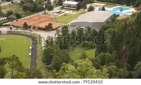 Sports complex in the country - pool, soccer, tennis