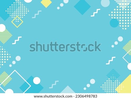 Abstract blue background with geometric elements. Vector illustration.