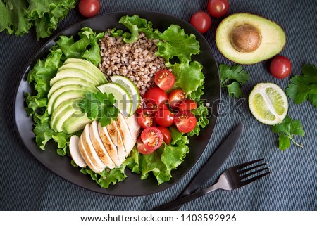 Assorted on a black plate. Food is healthy. Stock foto © 