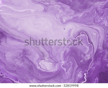 Can of cream paint that has separated and looks like swirls of magenta