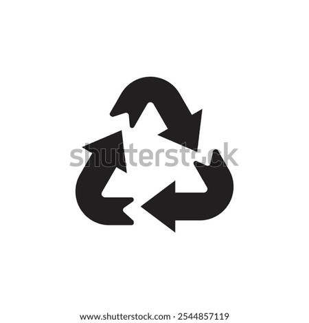 Recycle icon, Recycling arrow symbols design.