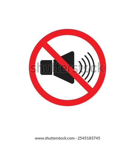 No volume sign. no sound icon. speaker Off symbol. forbidden symbol vector illustration.