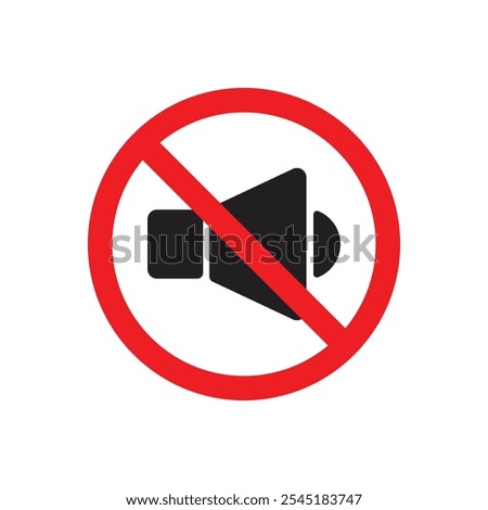 No volume sign. no sound icon. speaker Off symbol. forbidden symbol vector illustration.