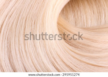 Blond hair extension, macro