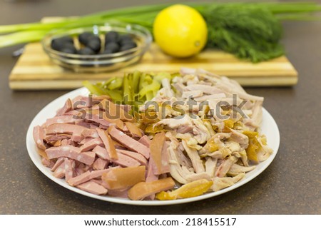 cuts of meat products for the preparation of halophytes