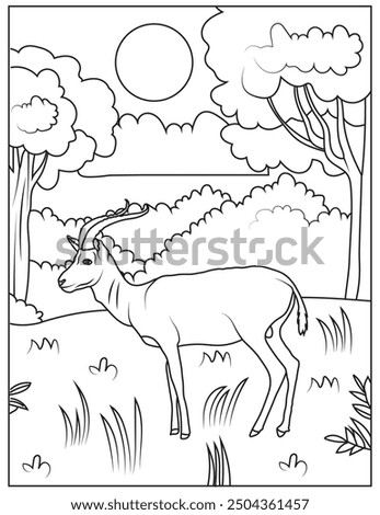 Deer coloring page for kids