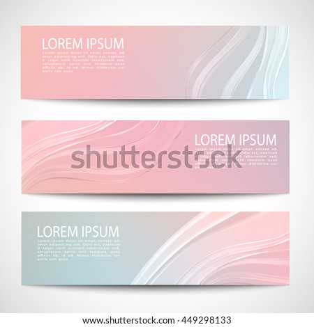Abstract header white wave vector design.blue pink purple pastel background