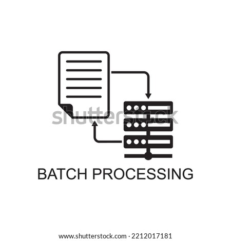 batch processing icon , storage icon