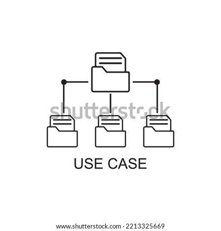 use case icon , technology icon vector