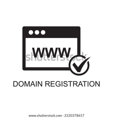 domain registration icon , hosting icon